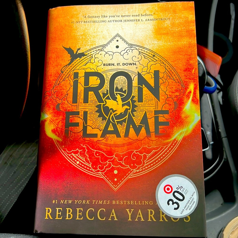 Iron Flame Rebecca Yarros Sprayed Edges Black First Edition Fourth Wing Book 2